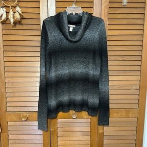 White Stag turtle neck sweater. Dark grey with sparkles.